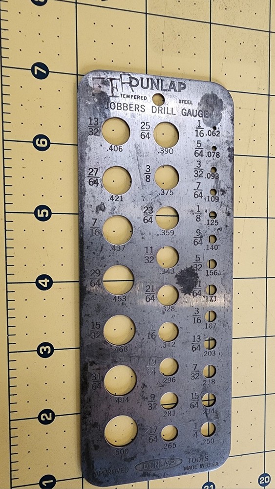 DUNLAP JOBBERS DRILL GAUGES