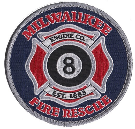 Milwaukee Engine 8 Maltese Design Fire Patch NEW .
