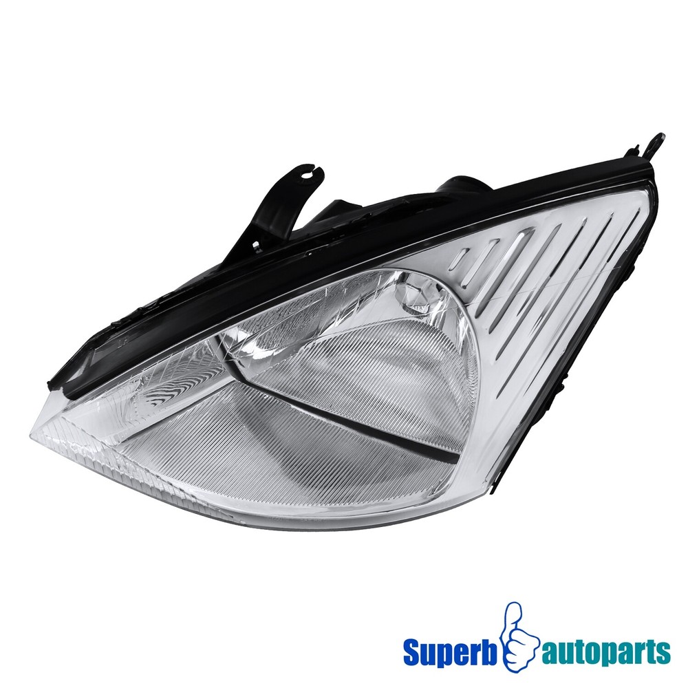 Fits 2000-2004 Ford Focus Assembly Headlights Lamps Pair Left+Right 00-04