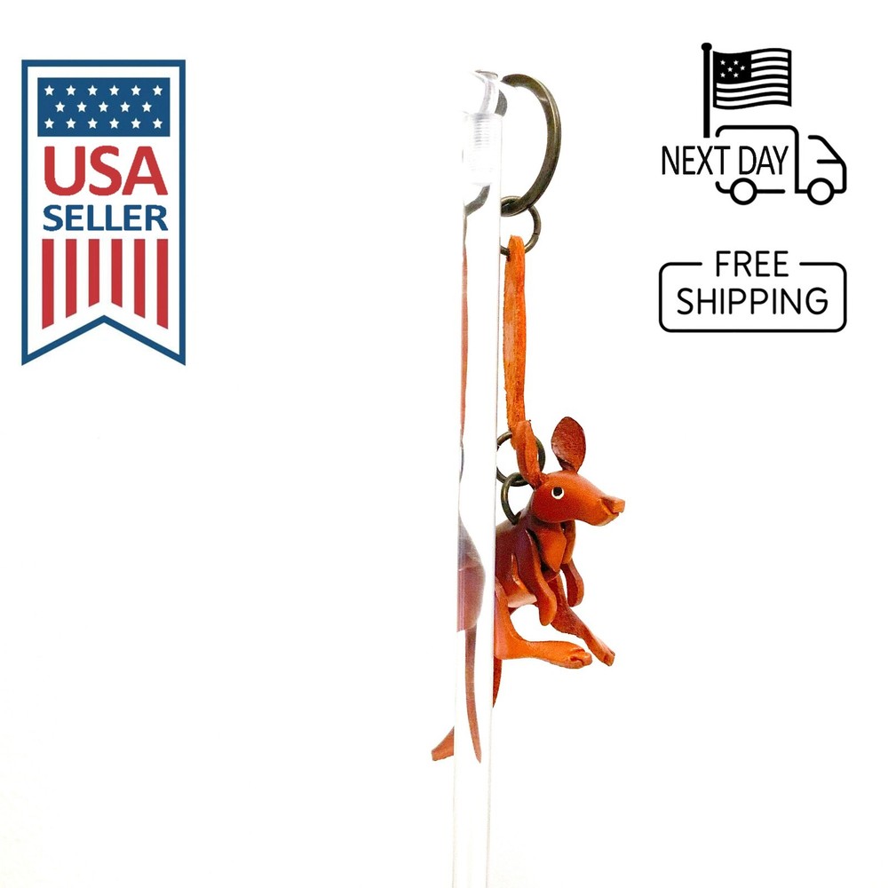 Kangaroo Handmade Leather Keyring