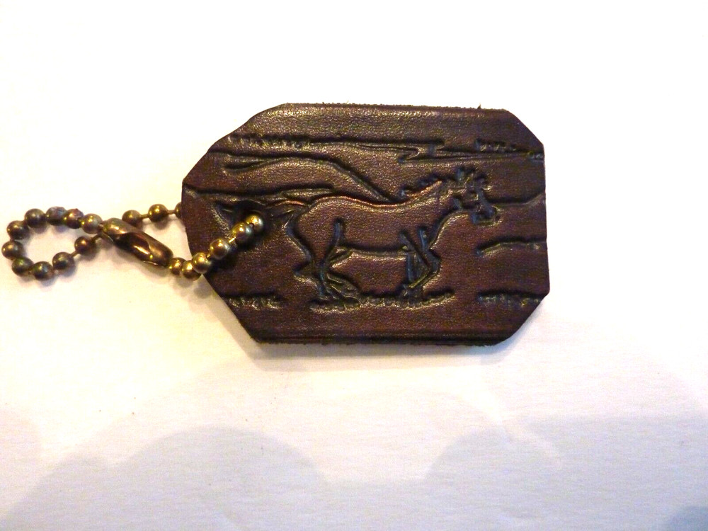 Leather Key Chain with Horse