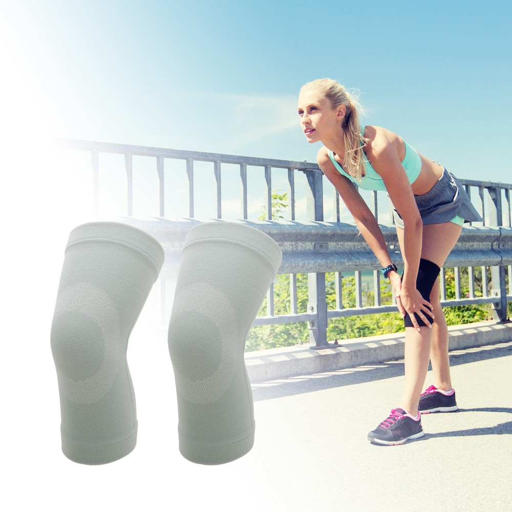 Lightweight Knee Pads Medium Size Gray 1 Pair