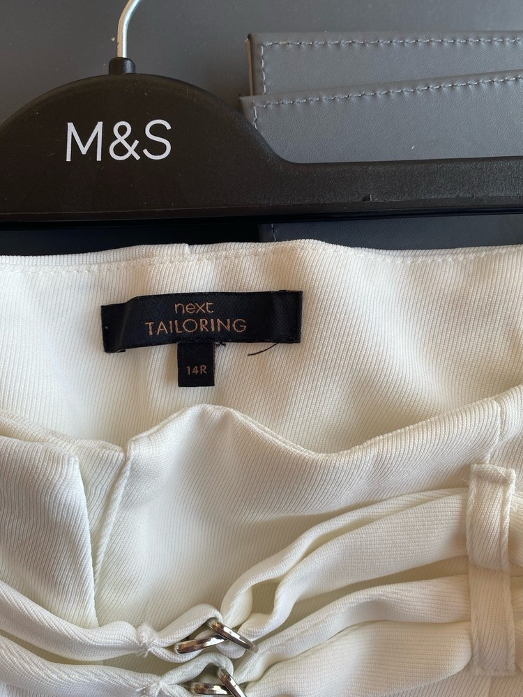 Next Tailoring Wide Leg Ivory Cullottes Size 14R