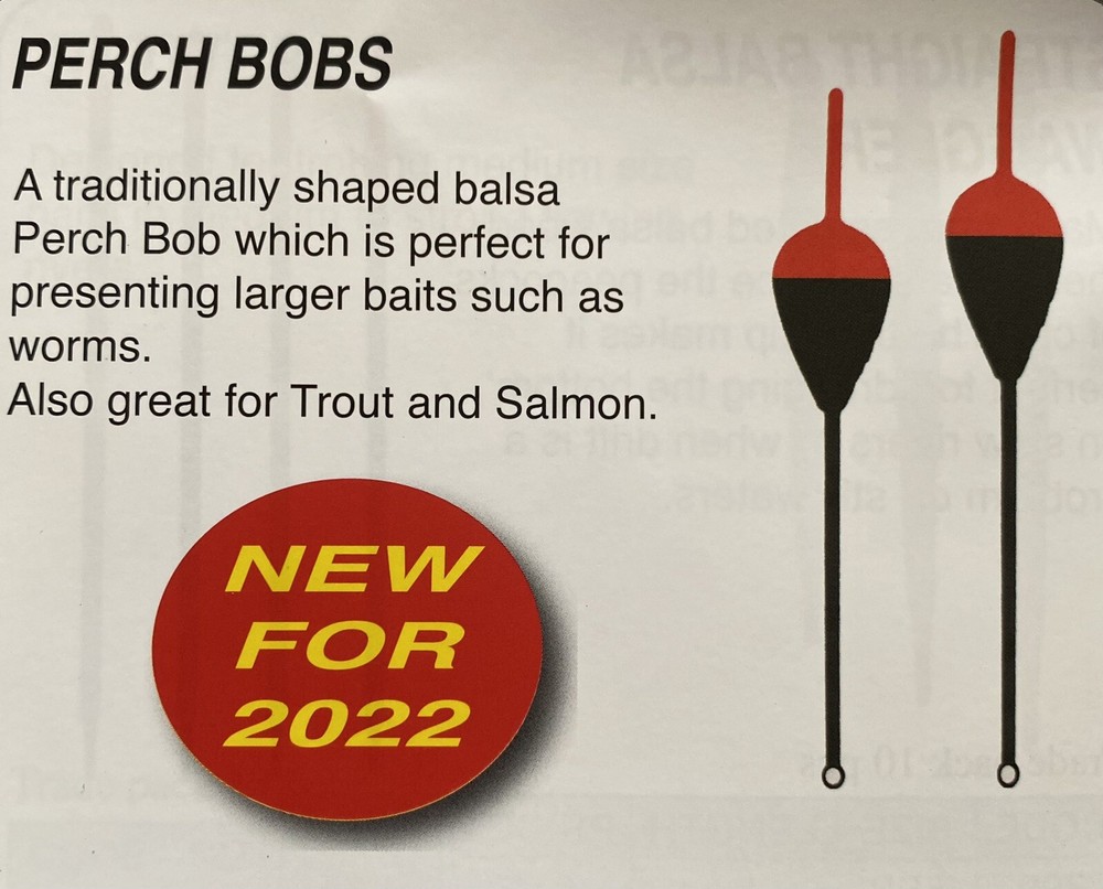 Premier Floats Perch Bobs. Both Available Perfect For Perch, Also Trout & Salmon