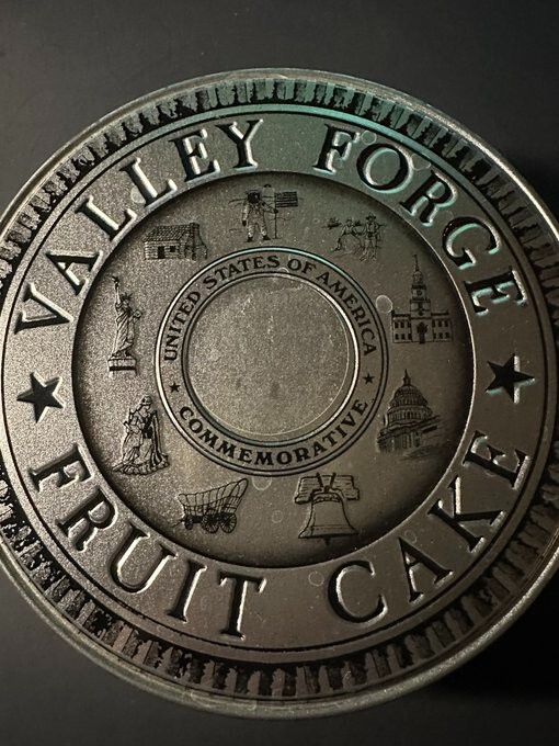 Valley Forge Fruit Cake Cake Tin  Chicago  Free Shipping