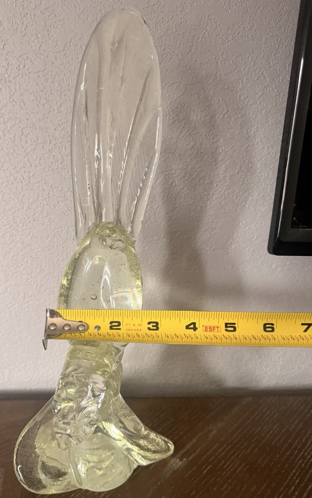 Vintage Green Glass Parrot