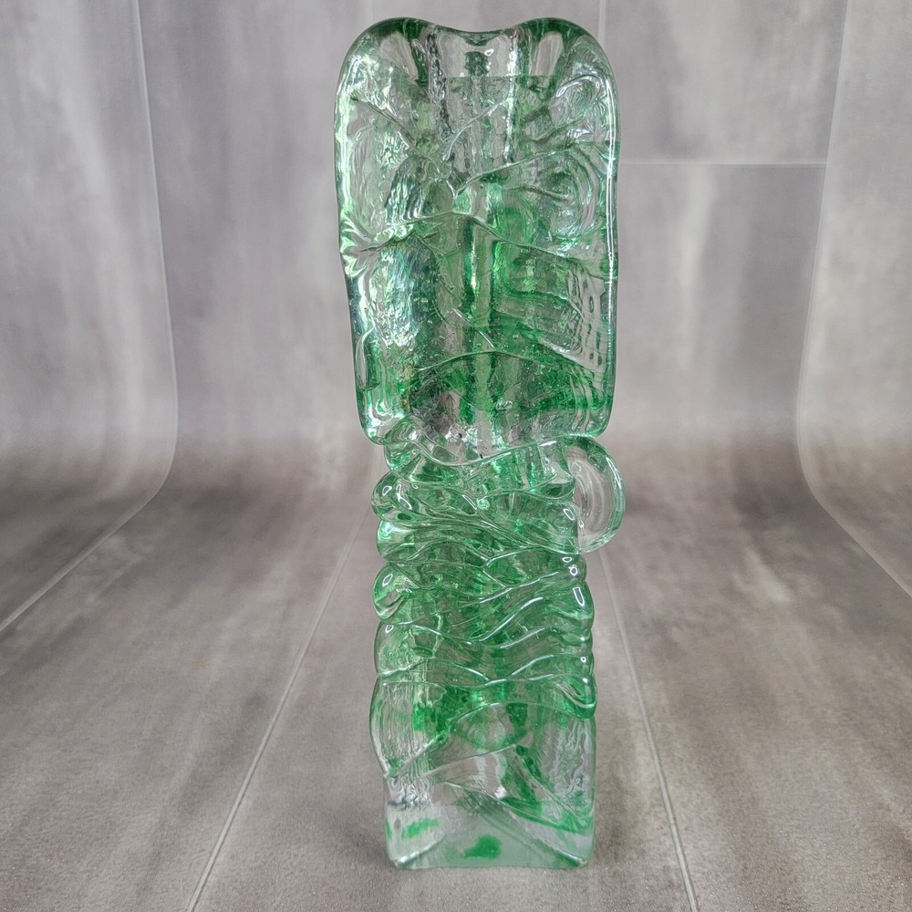 Glasslight Studio Joel Candace Bless 9" Tall Triangular Signed Glass Candlestick