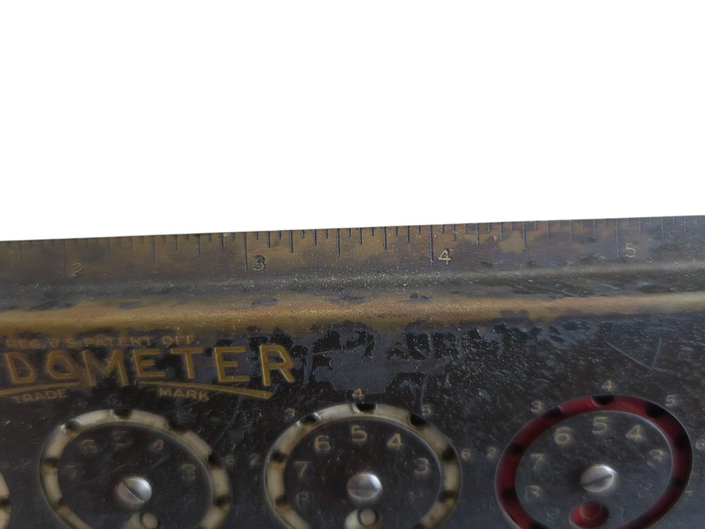 Vintage Addometer Adding Machine With Stylus & 11" Ruler
