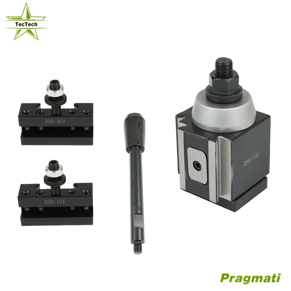 3Pcs AXA 250-100 Set Piston Type Quick Change Tool Post Holder Swing Dia 12"