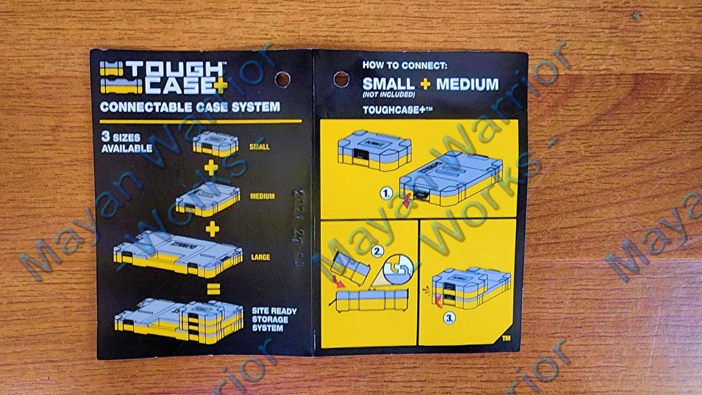 DEWALT Large Tough Case Bit Tip Storage Organizer Stackable & Interlocking