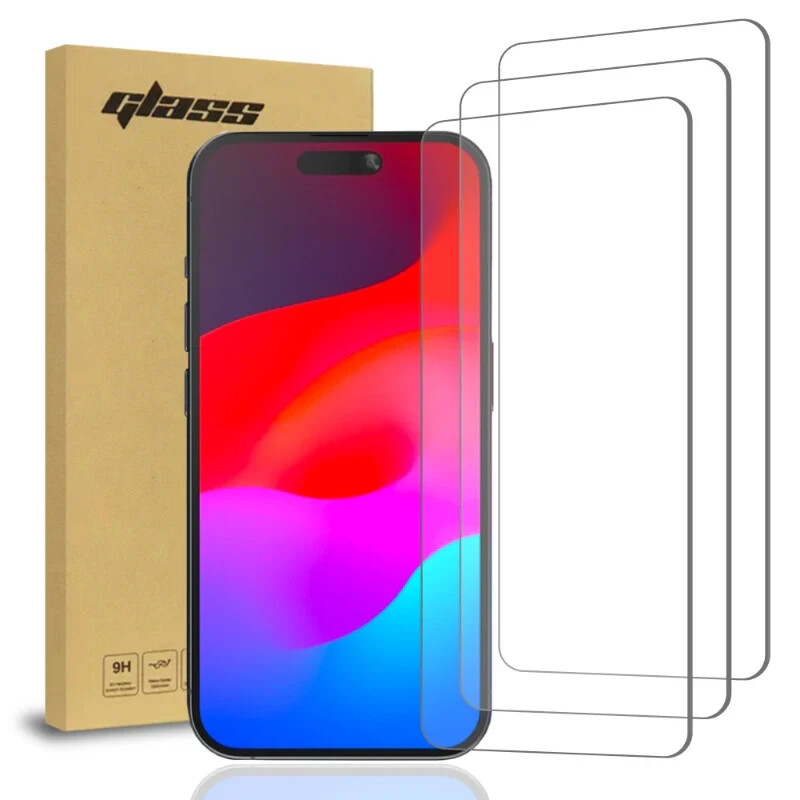 For Apple iPhone 15 Pro Max 2.5D Tempered Glass Screen Protector (3 Per Pack)
