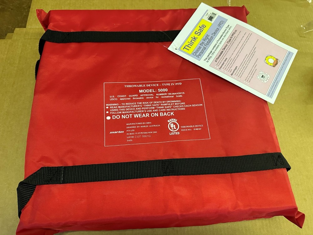 Flowt 40104 Type IV Throwable Floatation Foam Cushion USCG Approved | RED