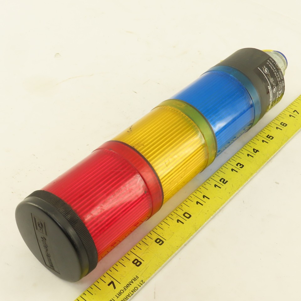 Cutler Hammer E26BFV2 Red Amber Blue Flashing Stack Light Tower 24VDC