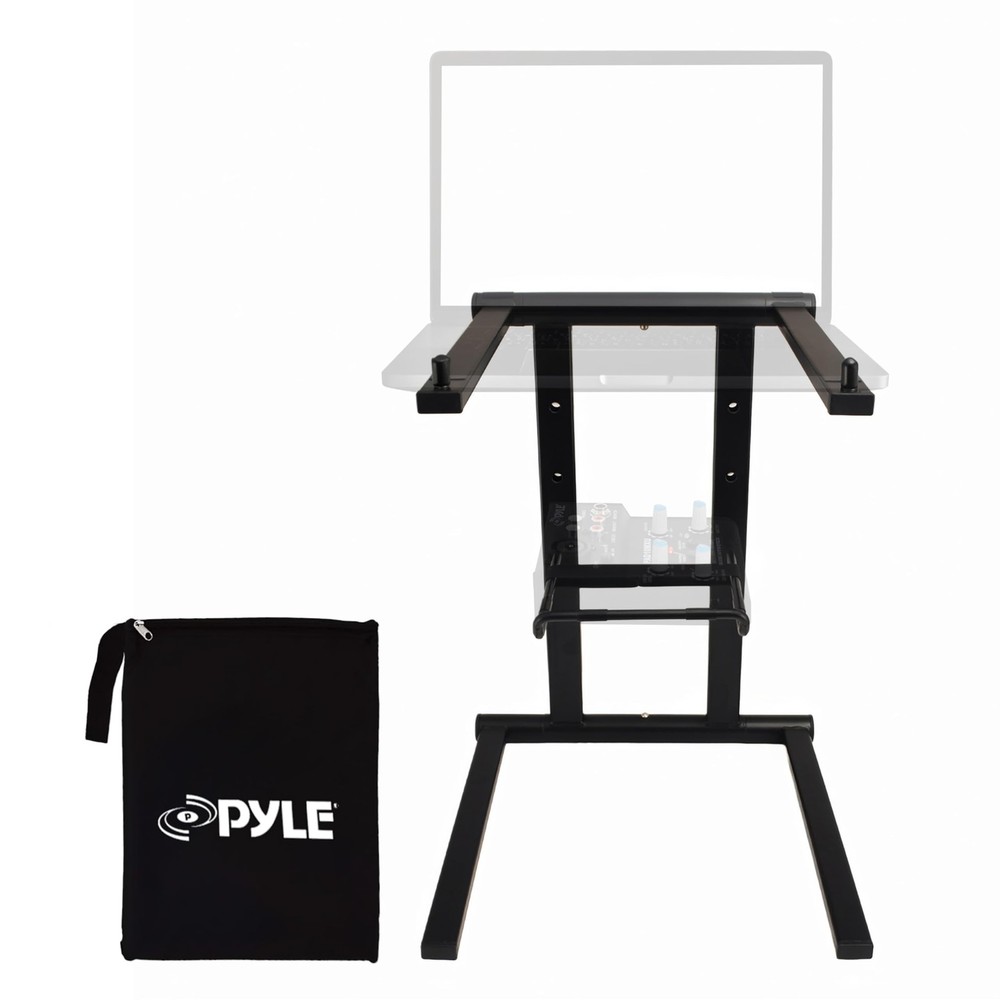 Pyle Portable Folding Laptop Stand - Foldable One Size, Black