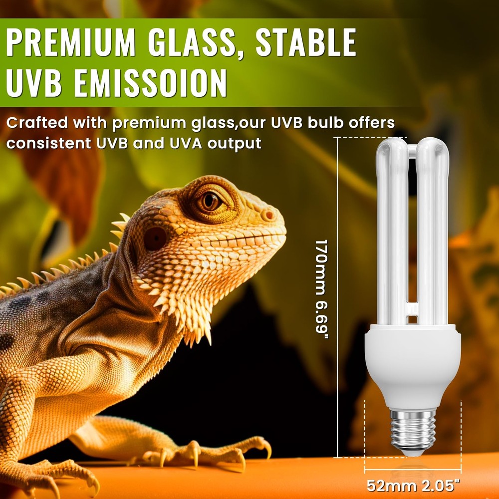 UVB 5.0 Bulb, Birds, E26, Compact Fluorescent, Bird Cage Light, Captive