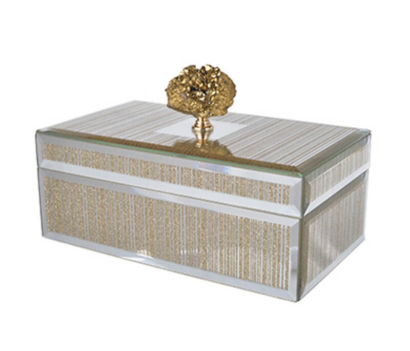 Glamorous Striped Decorative Box - Large