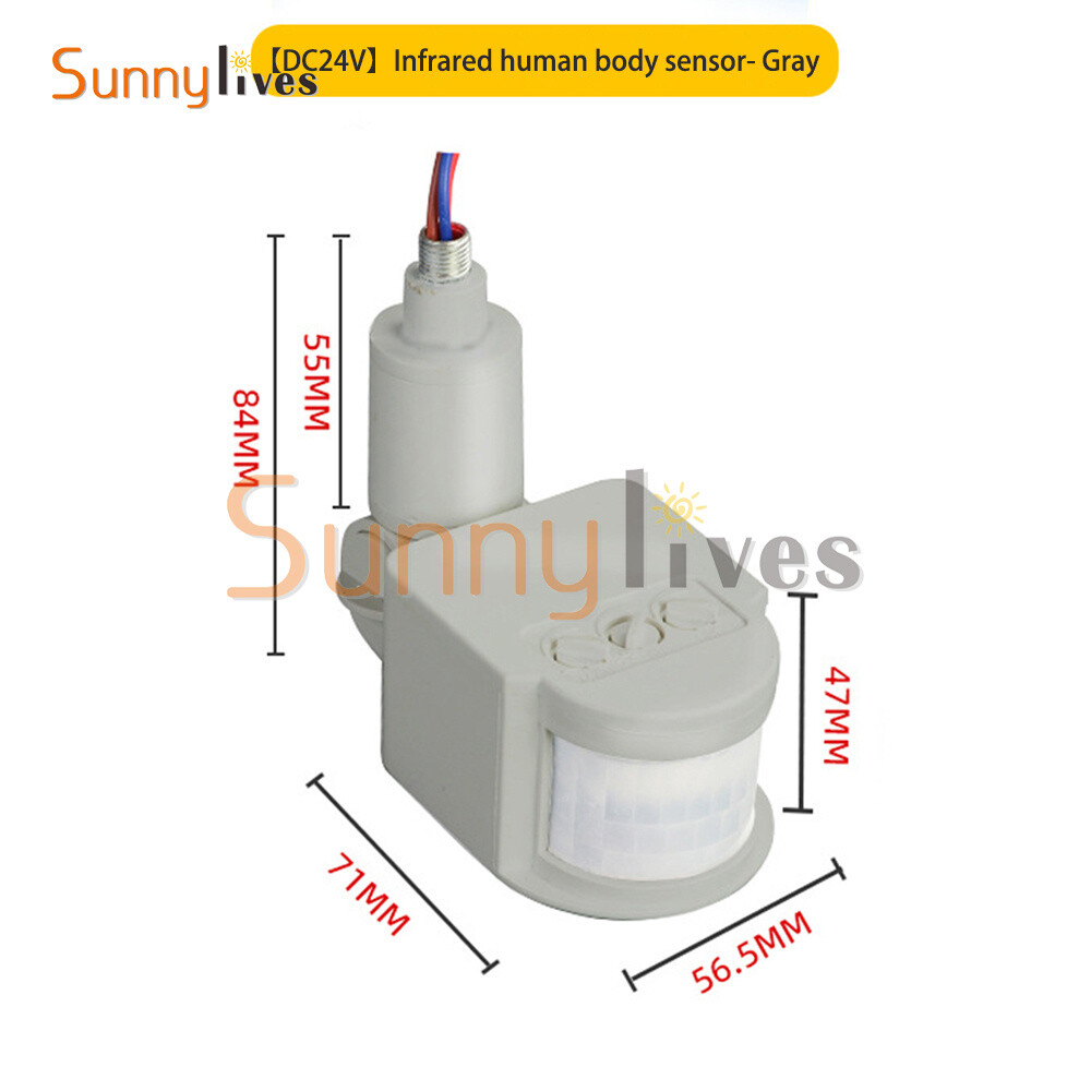 DC12V/24V Motion Sensor Infrared PIR Movement Detector Sensor Light Switch US