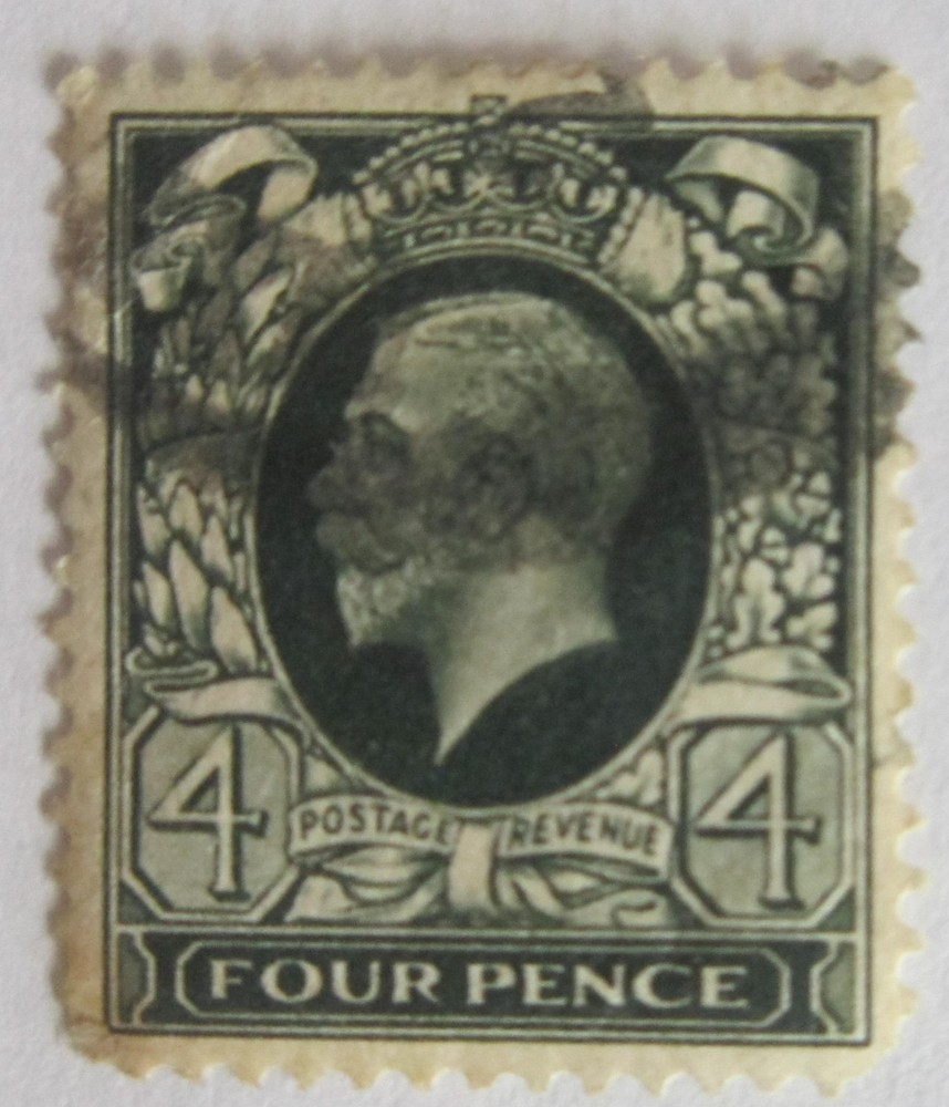 King George V 4d Grey Green