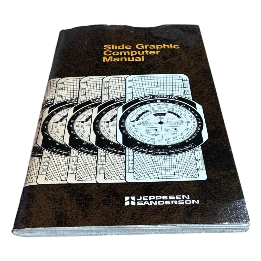 Jeppesen E6B Flight Computer Aviation Slide Rule w Manual Case Pilot Tool