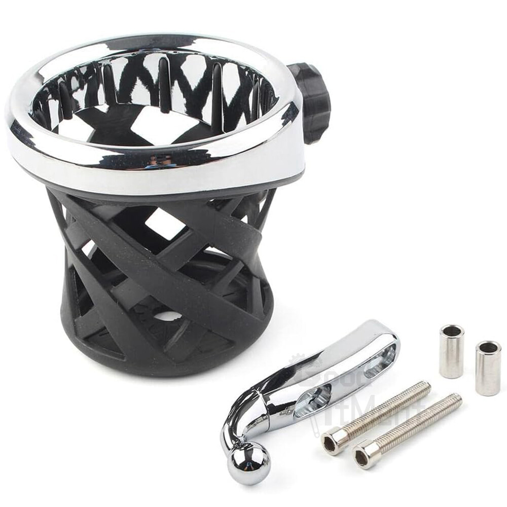 For Harley Motorcycle Electra Glide Handlebar Cup Holder Drink Mesh Basket Mount