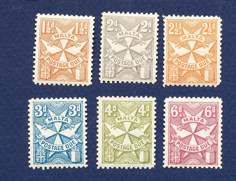 36 - MALTA - Scott J13-J18 - MNH - postage due -1925
