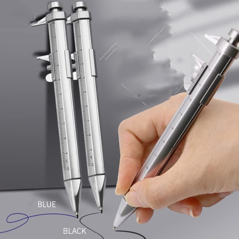 Multifunctional Vernier Caliper Ballpoint Pen - Smooth Writing & Measuring Tool