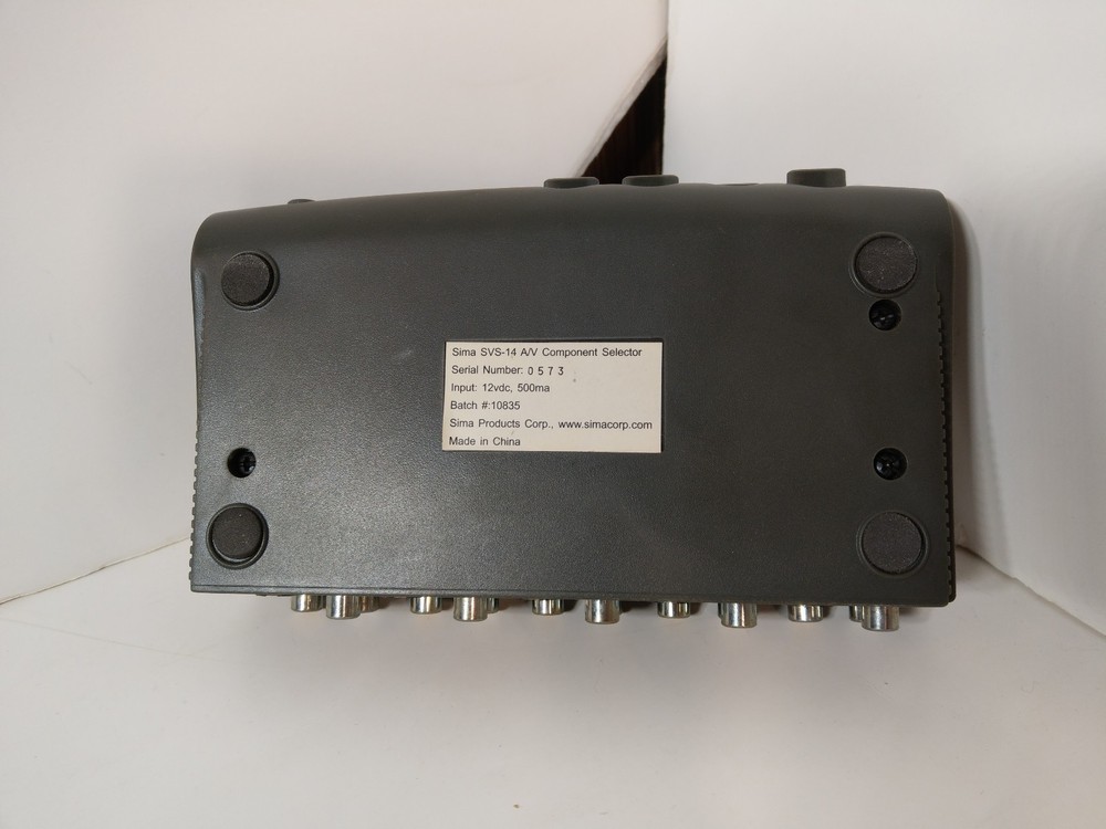 Sima SVS-14 4 Input A/V Component Selector – S-Video + RCA Connectors