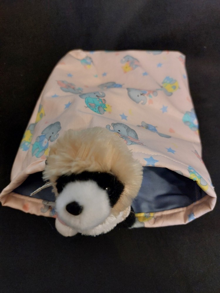 Ferret Crinkle Sack - Baby Elephants Pattern 10"x12"