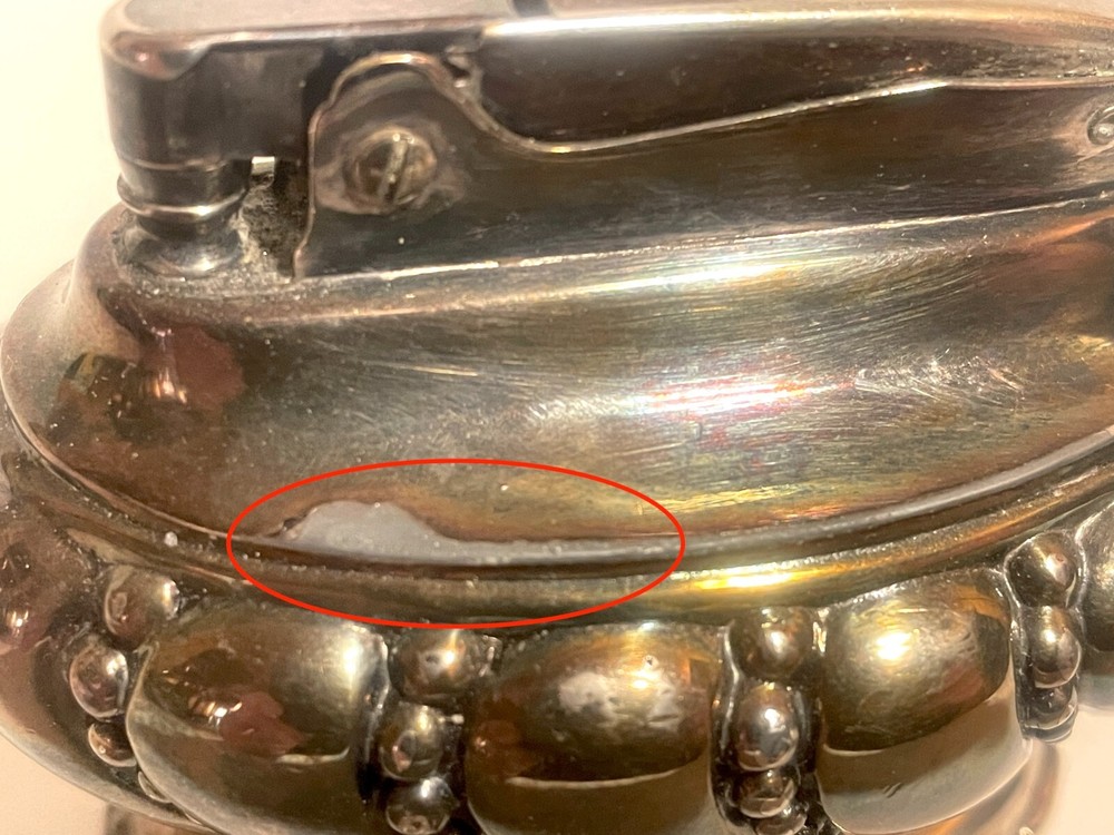 Vintage “Crown” Silver-Plated Ronson Table Lighter