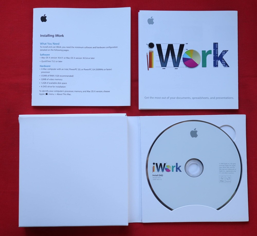 APPLE COMPUTER IWORK INSTALL DVD, VERSION 9.0.3
