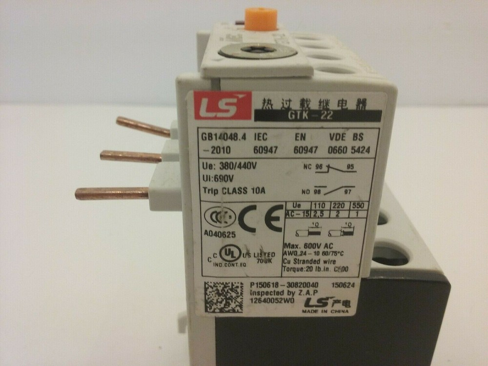 LS/META MEC GTK-22 OVERLOAD RELAY 3 POLE