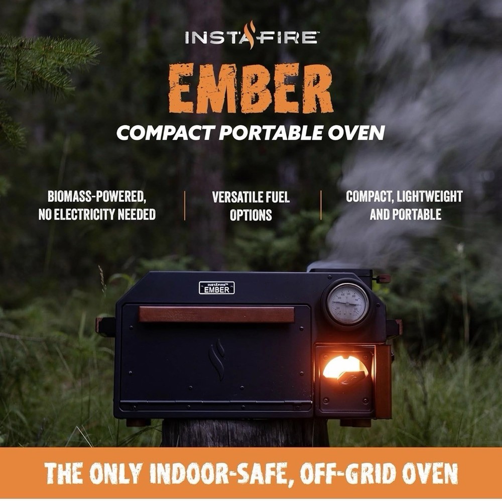 InstaFire Ember Oven (Compact, Off-Grid, Camping, Emergency)