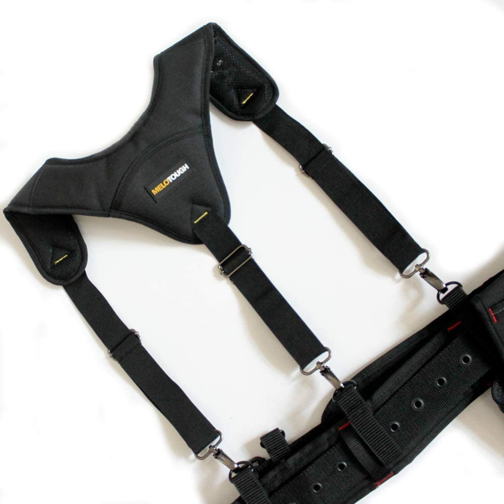 Tool Belt Suspender 3 Point Padded Suspenders plus 3 Pack Suspender Loop