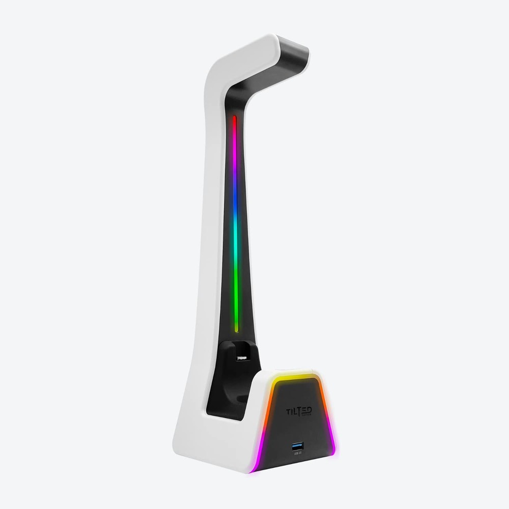 Tilted Nation Gaming Headset and Controller Stand | Premium PS5 White