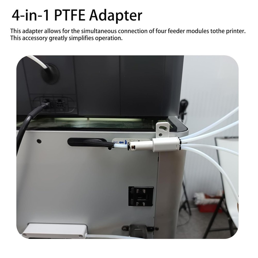 3DTOOLS Bamboo Lab 3D Printer Part 4-in-1 PTFE Adapter, Material Pipe Expansion