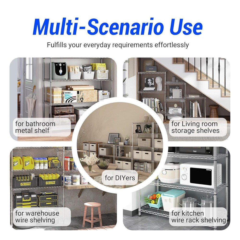 Universal 8-Pack Shelf Clips for 1-Inch Posts - Easy Installation & Reliability