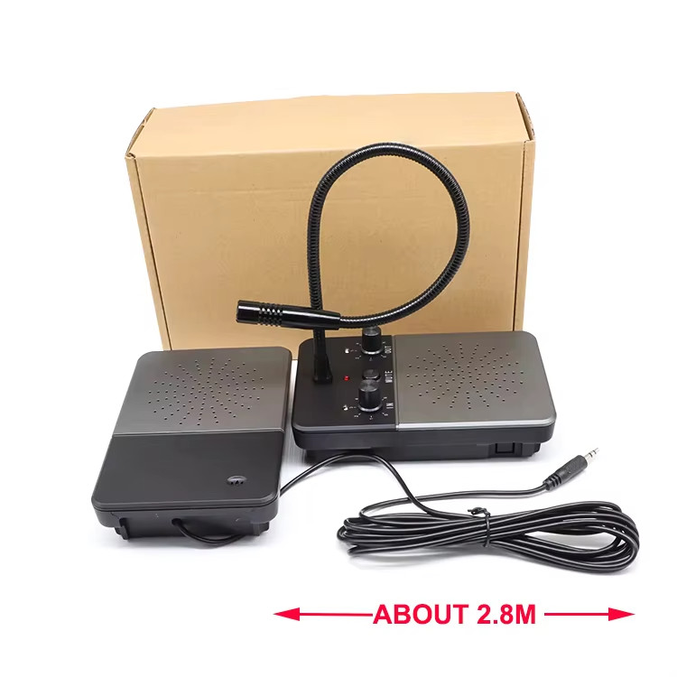 5W Dual Way Window Counter Intercom Counter Interphone System