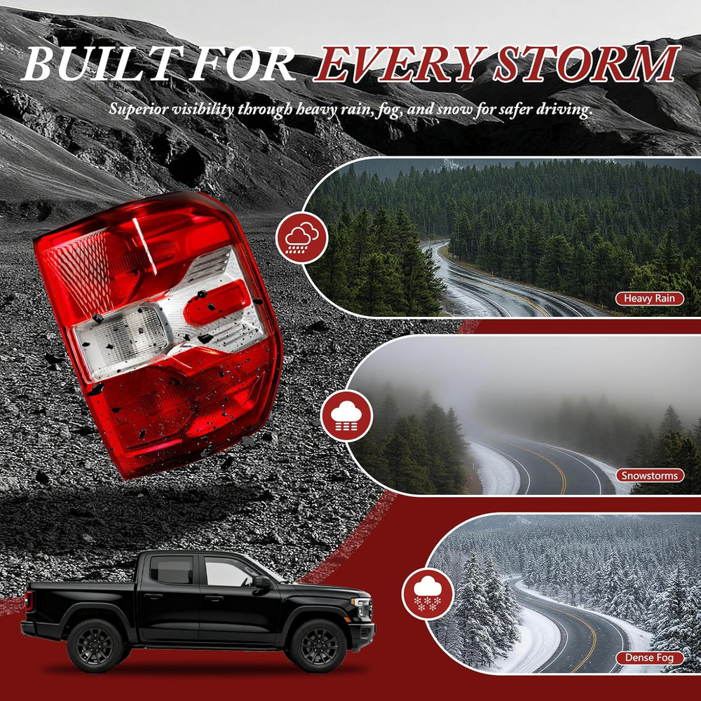Halogen Left Tail Light without Blind Spot Compatible with Ford Maverick XL/XLT