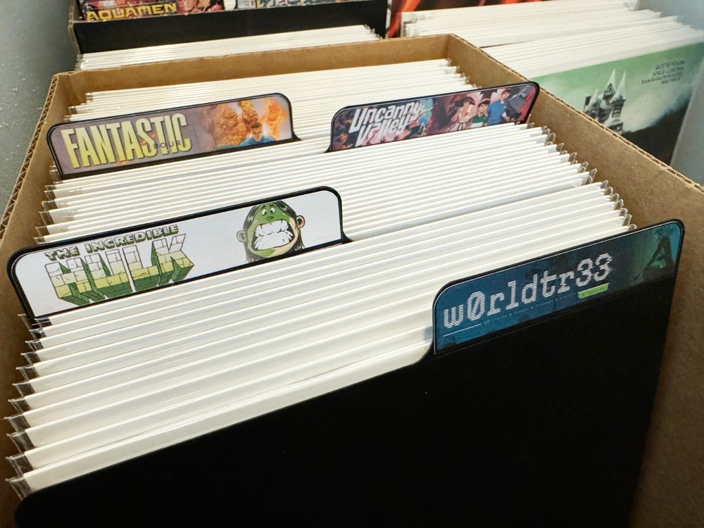 Custom Comic Divider Labels, Marvel, DC, Image, Comic Book, Label Comic tab