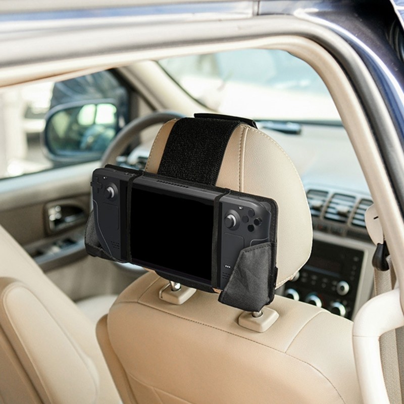 Sturdy Car Headrest Mount Holder for Steam Deck Reliable Gaming Solution