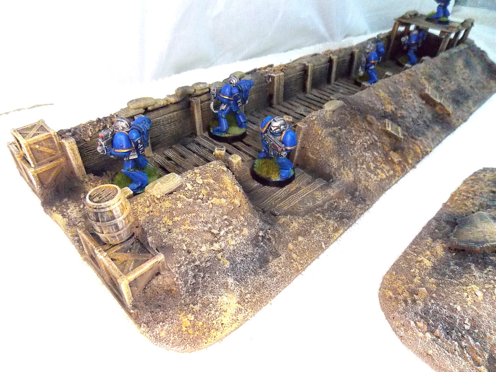 WARGAMING TERRAIN PAINTED TRENCH SYSTEM