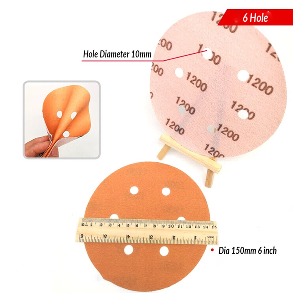 Sanding disc 150mm eccentric sandpaper sanding sheets grain P600-P5000