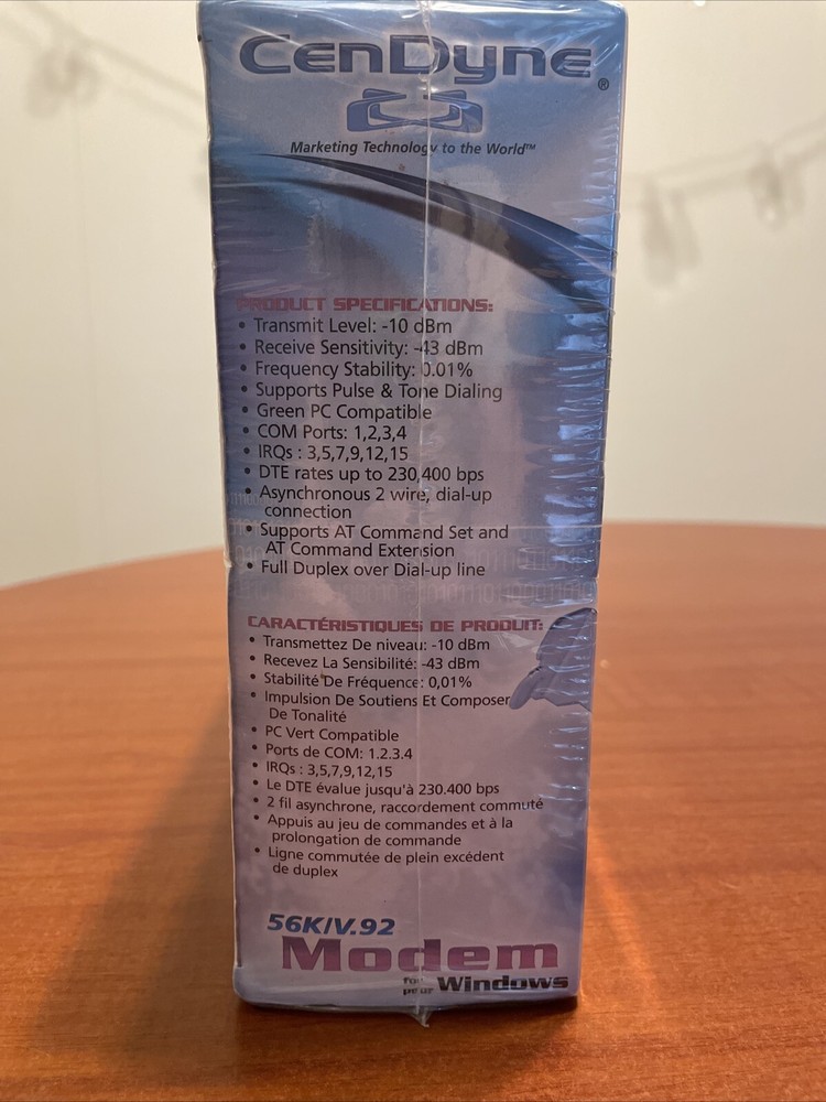 Modem 56K/V.92 CenDyne Unopened Box SEALED
