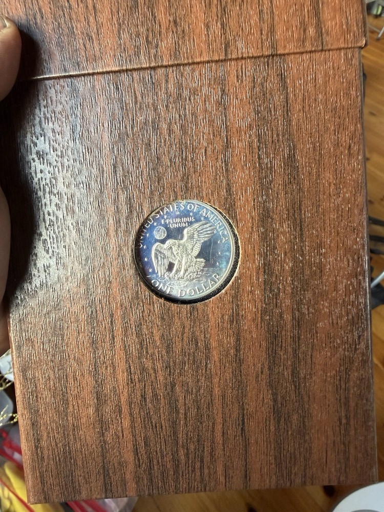 1971-S Eisenhower Proof Silver Dollar in Mint Issue Brown box