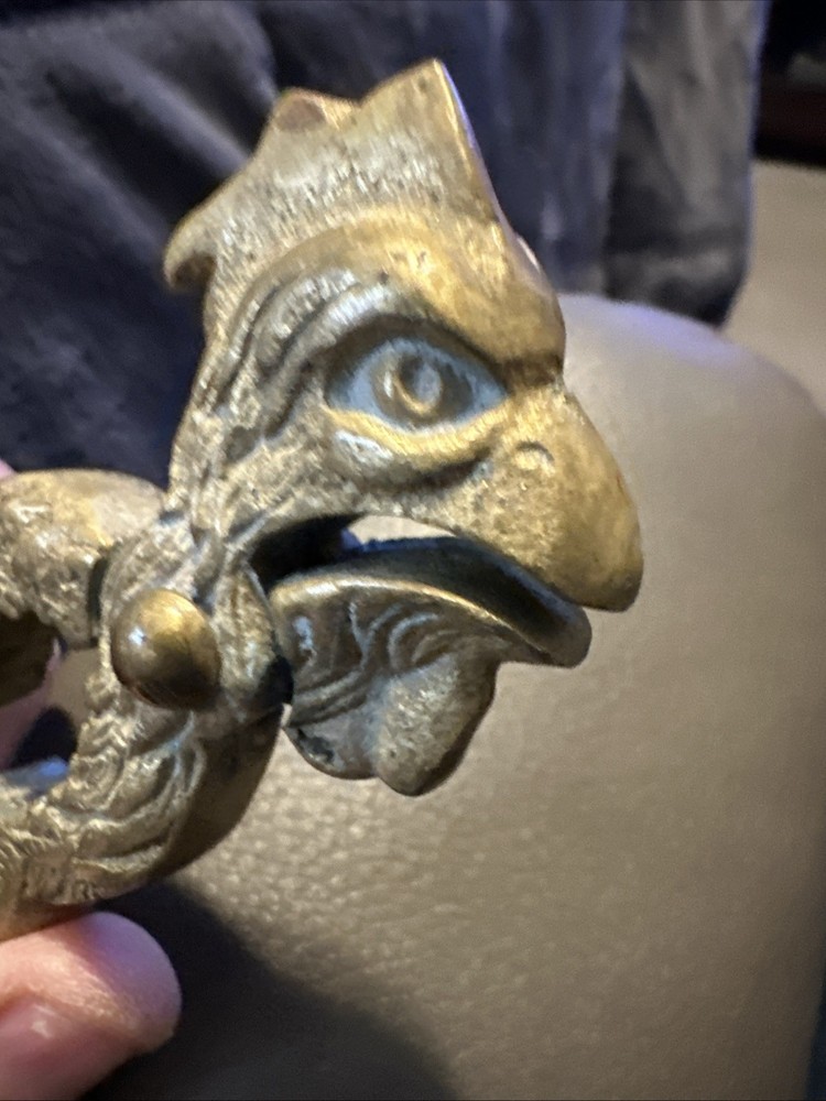 Antique Heavy Brass Eagle Rooster Nutcracker Phoenix Nut Cracker🔥🔥🔥