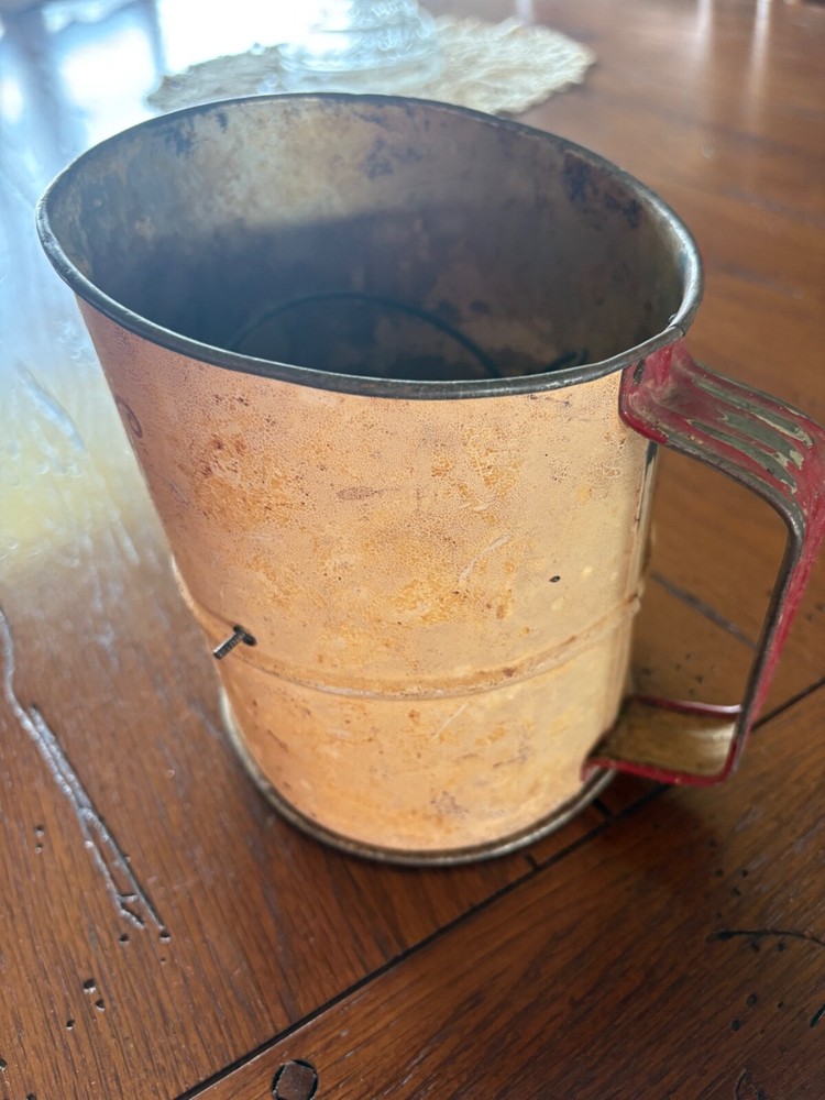 Primitive flour sifter painted-One of a Kind!