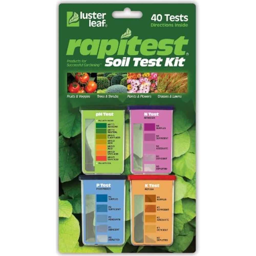 Luster Leaf 1601 Rapitest Test Kit for Soil pH, Nitrogen, Phosphorous and