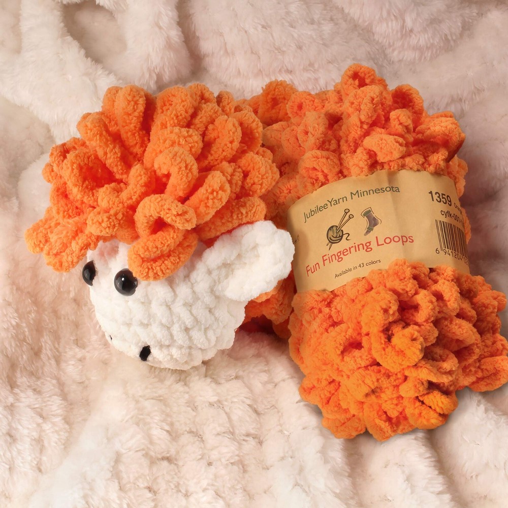 JubileeYarn Fun Finger Loops Yarn - Jumbo Polyester - Solid Colors
