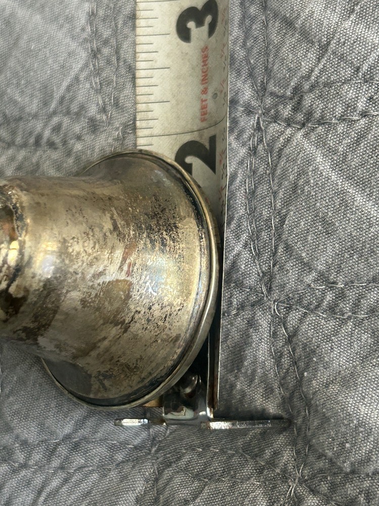 poole sterling weighted #299 candle stick,,,, 1 solid —1 dented