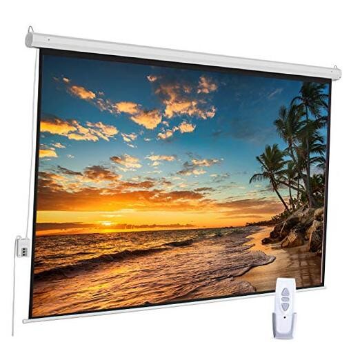 Auto Motorized Projector Screen with Remote Control, 120 inch, 120 Inch Sliver